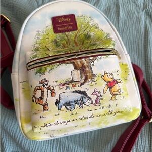 Loungefly Winnie the Pooh Kids Backpack - White and Red